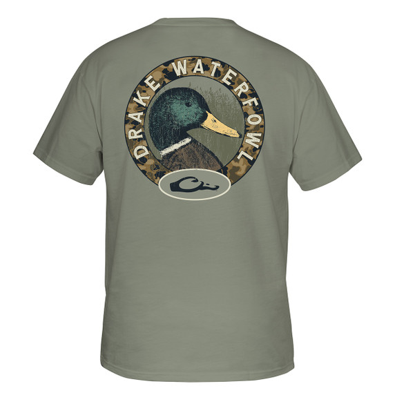 Drake Mallard Circle Short Sleeve T-Shirt Back Image