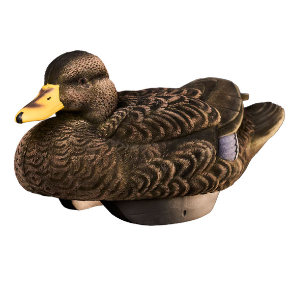 HydroFoam Fully Flocked Floating Black Duck Decoys - 6 Pack