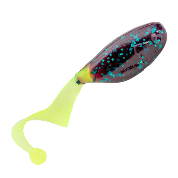 Strike King Mr. Crappie Crappie Cutter Soft Bait Image in Junebug Chartreuse
