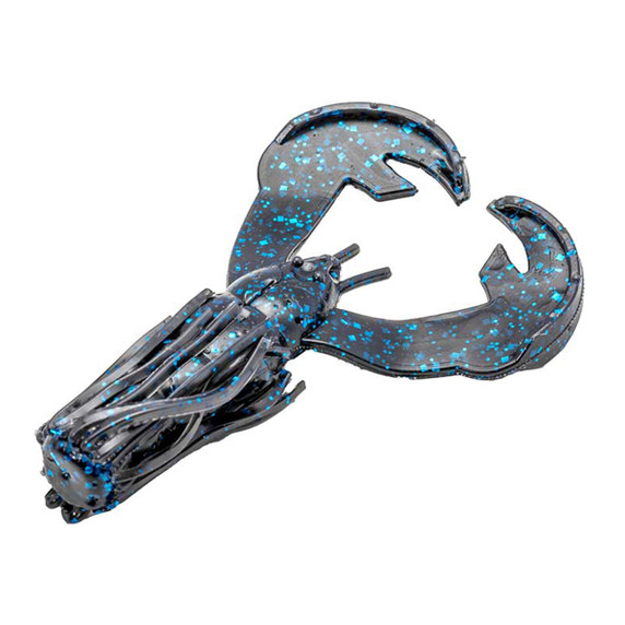 Strike King Rage Luau Craw Soft Lure Image in Black and Blue