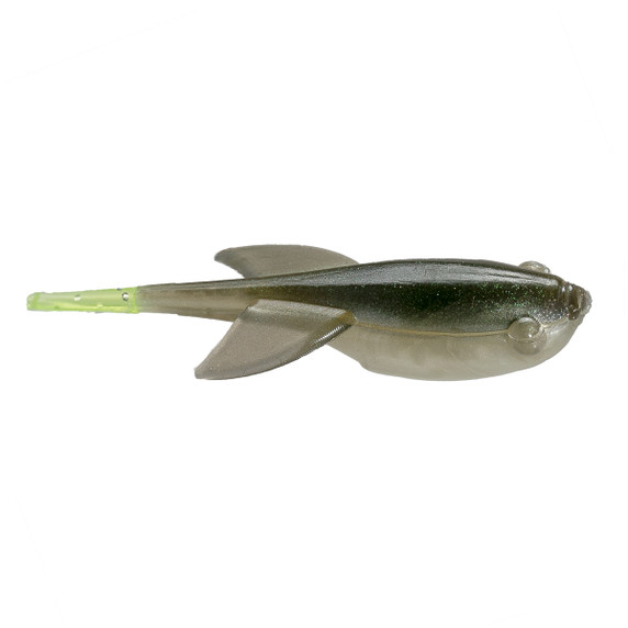 Strike King Mr. Crappie 1.5" Sugar Glider Soft Fishing Bait Image in Tennessee Shad Chartreuse Tail
