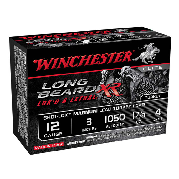Winchester 12 Gauge 3" 1 7/8 oz. 1050 FPS Long Beard Magnum Lead Turkey Loads 4 Shot Image