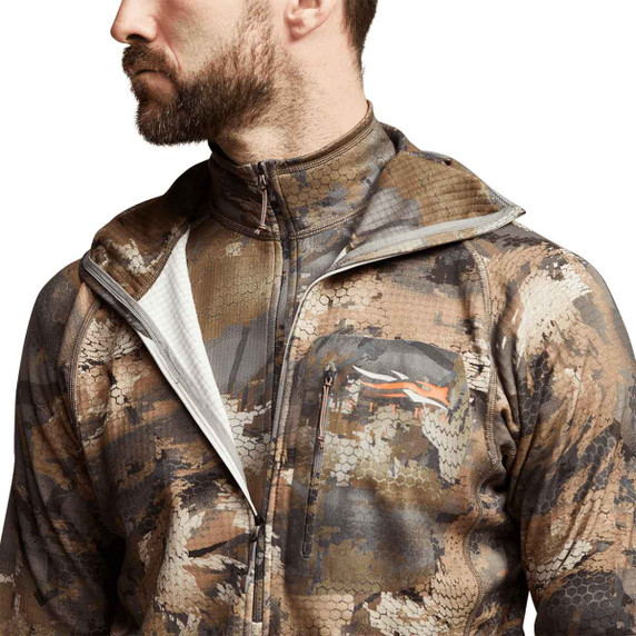 Sitka Grinder Hoody Zipper Image in Timber