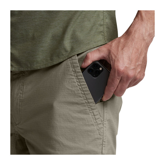 Sitka Tarmac 8" Shorts Left Pocket Image in Oak