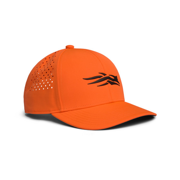 Sitka Icon Plus Mid Pro Trucker Hat Image in Blaze Orange
