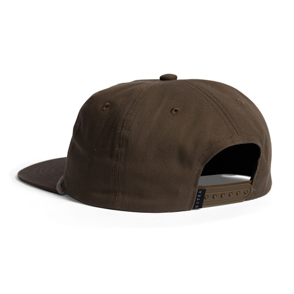 Sitka Cornerstone Unstructured Snapback Hat Back Image in Bark