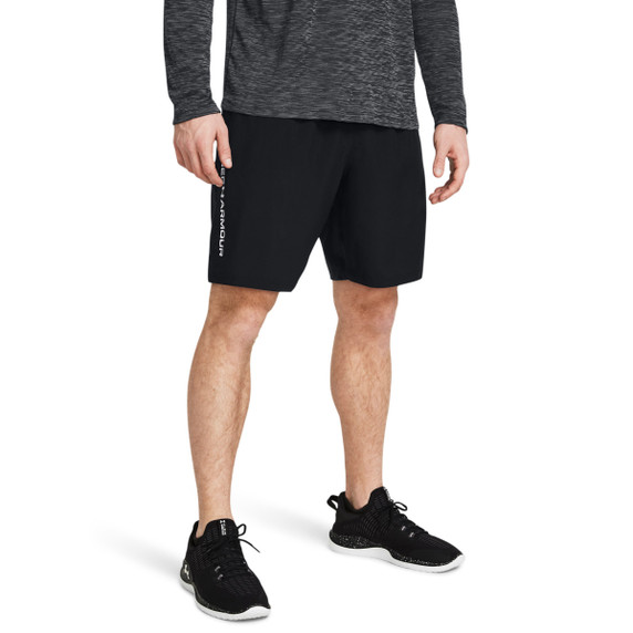 Under Armour Woven Wordmark Shorts Image in Black