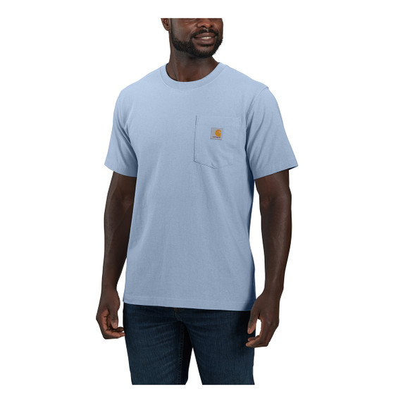 Carhartt Relaxed Fit Heavyweight Short-Sleeve Pocket C Graphic T-Shirt Front Image in Malt