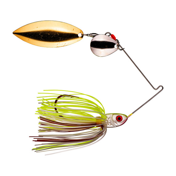 Strike King Bleeding Spinnerbait Baitfish Image in Bleeding Chartreuse White