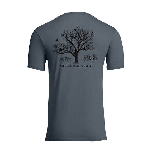 Sitka Roost Tee Back Image in Thunder