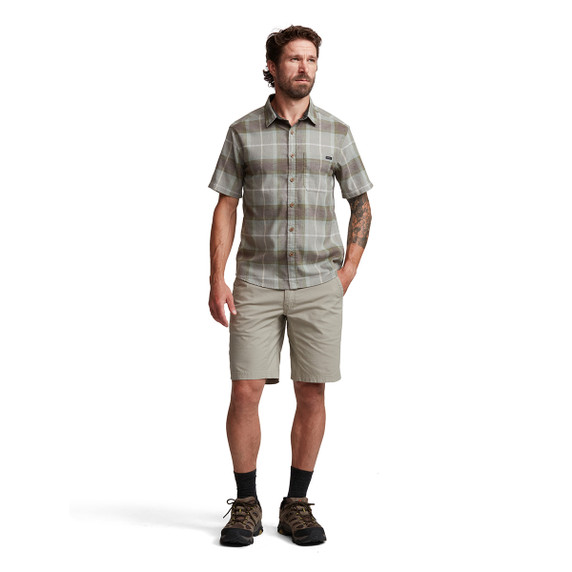 Sitka Tarmac 10" Shorts Front Model Image in Oak