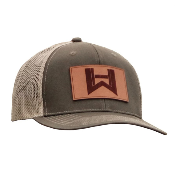 Woodhaven Custom Calls Olive Meshback Leather Patch Hat Image