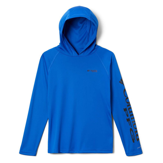 Columbia Kids' PFG Terminal Tackle Hoodie in Blue Macaw