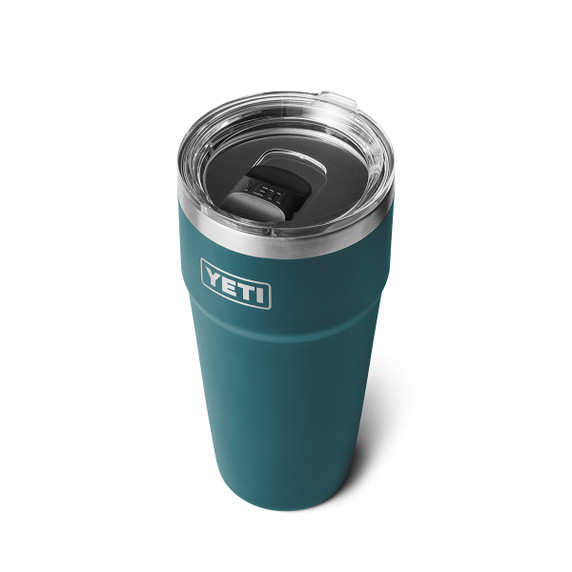 Yeti Rambler 30 oz. Stackable Cup with MagSlider Lid Top Image in Agave Teal