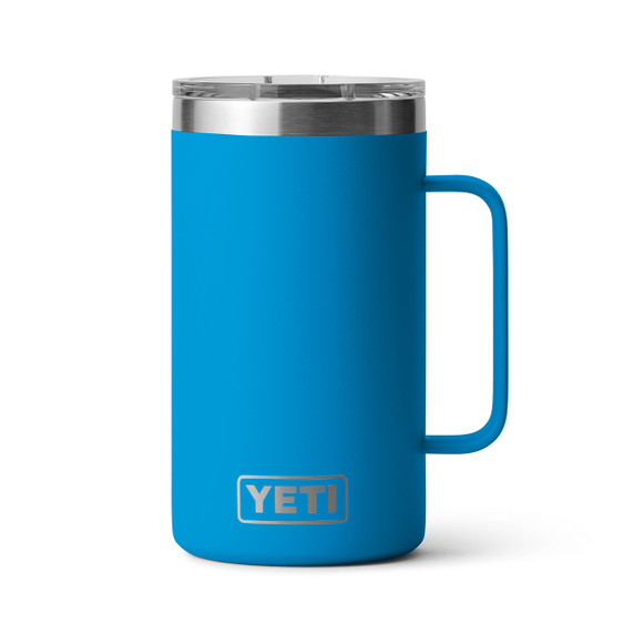 Yeti Rambler 24 oz. Mug with Magslider Lid Image in Big Wave Blue