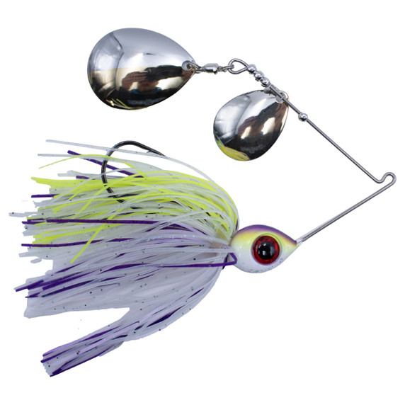 Head Hunter Lures Nasty 50/50 Double Colorado Spinnerbait - Grey Ghost