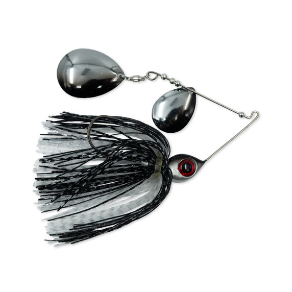 Head Hunter Lures Nasty 50/50 Double Colorado Spinnerbait in Black Shiner