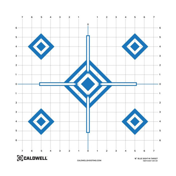 Caldwell Gen 2 16" Sight-In Blue Paper Targets, 10 Pack Image