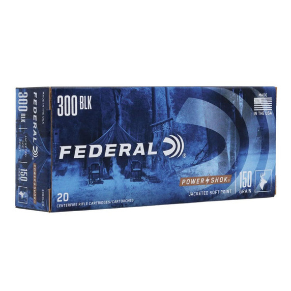 Federal Ammunition 300 Blackout 150 Grain 1900 FPS Power-Shok Rifle Ammunition - Box of 20 Image