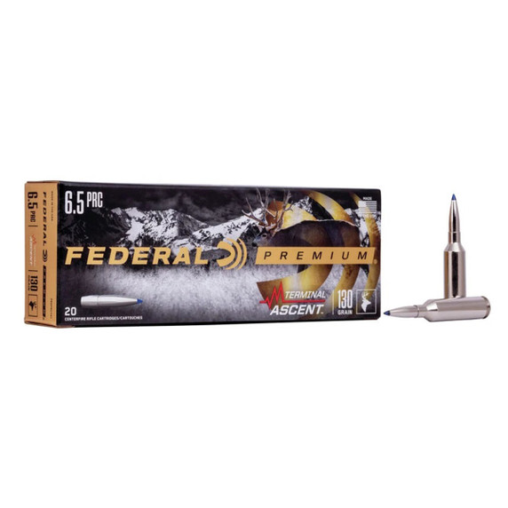 Federal 6.5 PRC 130 Grain 3000 FPS Terminal Ascent Rifle Ammunition - Box of 20 Image