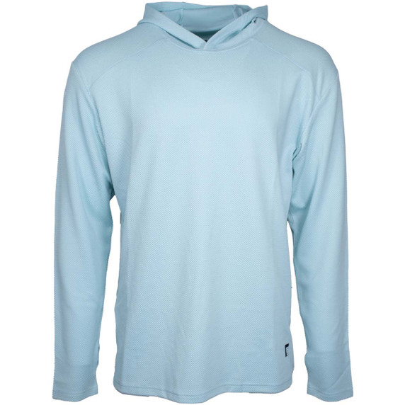 image of Rogers Men's Avert Lightweight Hoodie with Bug Protection in Light Blue.
