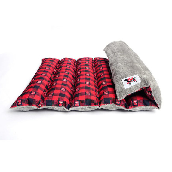 ROCT Hornady Buffalo Plaid Dog Blanket Partial Roll Red Image
