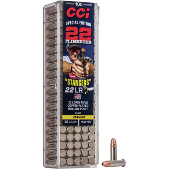 CCI .22 Long Rifle 32 Grain Copper Plated Hollow Point Stangers Rimfire Ammunition