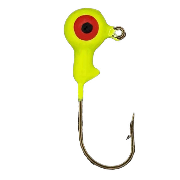 Painted Ball Head Jigheads with Bronze Hook, 10 Pack