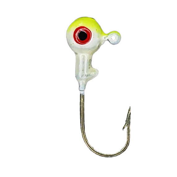 Painted Ball Head Jigheads with Bronze Hook, 10 Pack