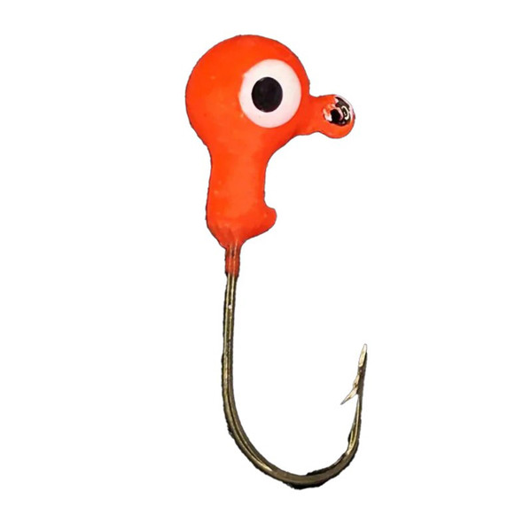 Image of Head Hunter Ball Head Bronze Hook Jig in  Flo Orange