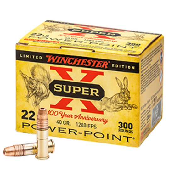 Winchester 22 LR 40 Grain Super-X Power Point Rimfire Ammunition - Box of 300 Image
