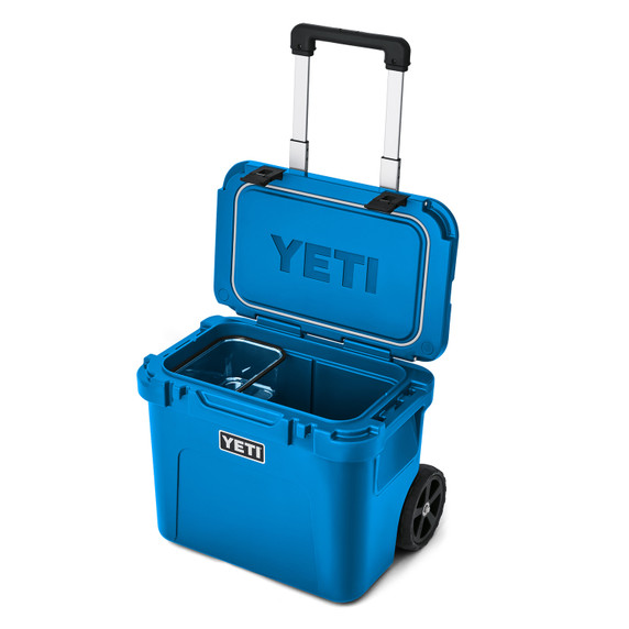 Opened Image of the Yeti Roadie 32 Wheeled Cooler.