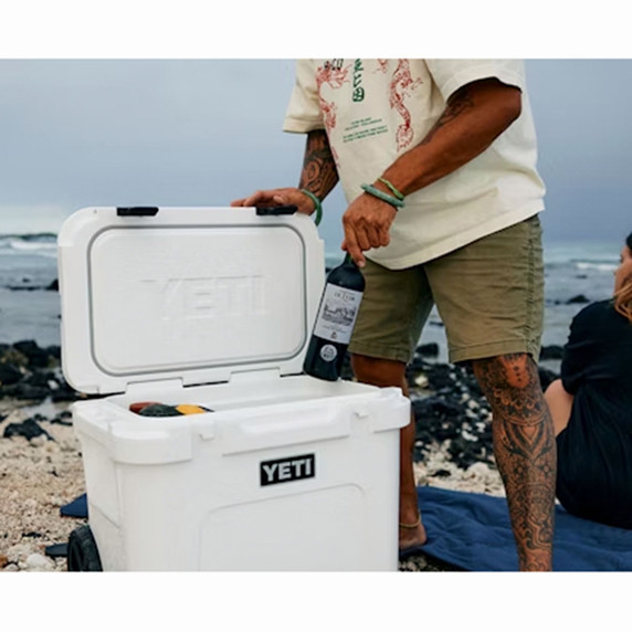 Lifestyle 4 Image of the Yeti Roadie 32 Wheeled Cooler.