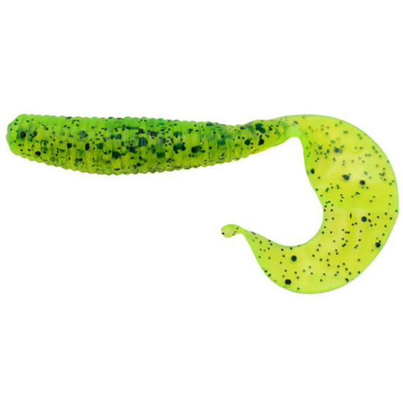 Roger 4" Twist Grub image in chartreuse pepper