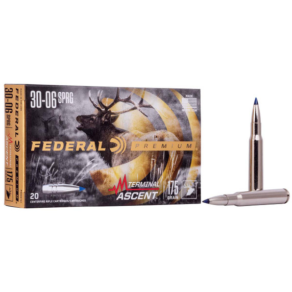 30-06 Springfield 175 Grain Terminal Ascent Rifle Ammunition, Box of 20