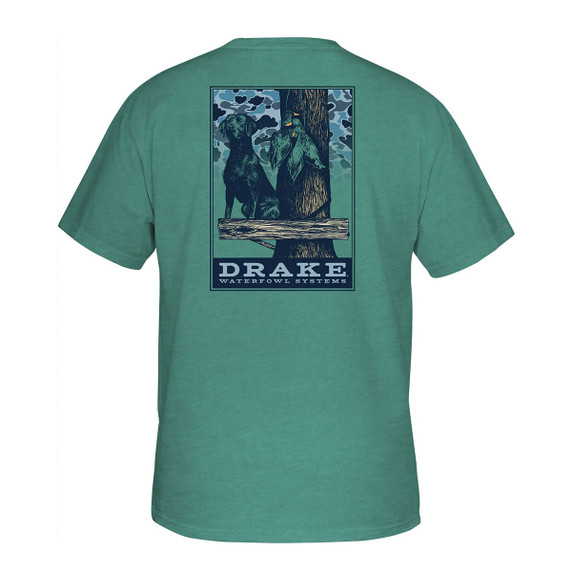 Drake Youth Old School Dog Stand T-Shirt Front Image