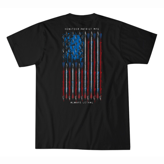 Howitzer Arrow Flag Short-Sleeve T-Shirt Back Image