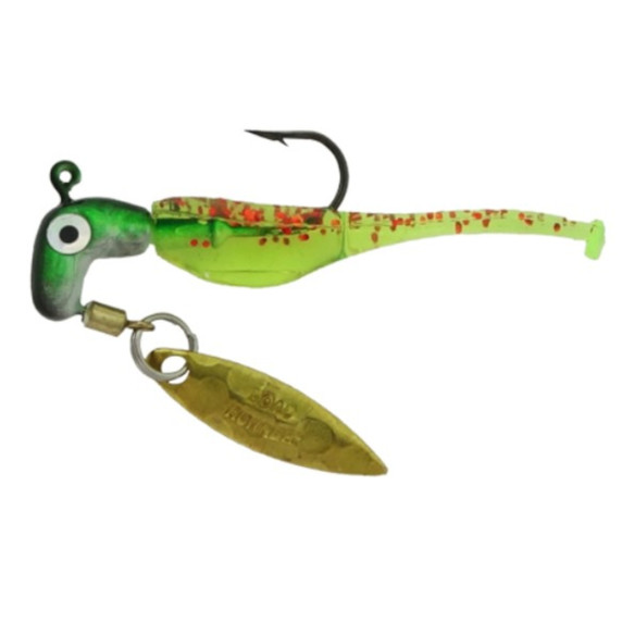 Image of the Trout Runner Road Runner in Chartreuse Red Glitter
