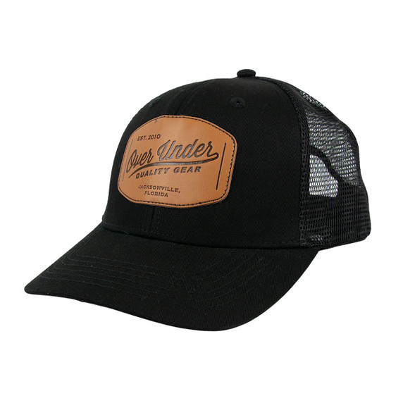 Over Under Quality Gear Mesh Back Hat Image in Black