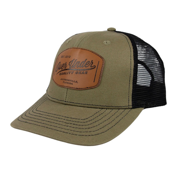 Over Under Quality Gear Mesh Back Hat Image in Loden