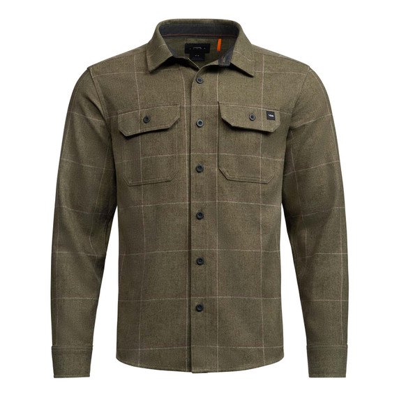 Sitka Hardwood Heavyweight Flannel Image in Deep Hemlock Fall Plaid