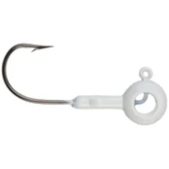 Image of the Crappie Magnet Eyehole Round Jig Head in White