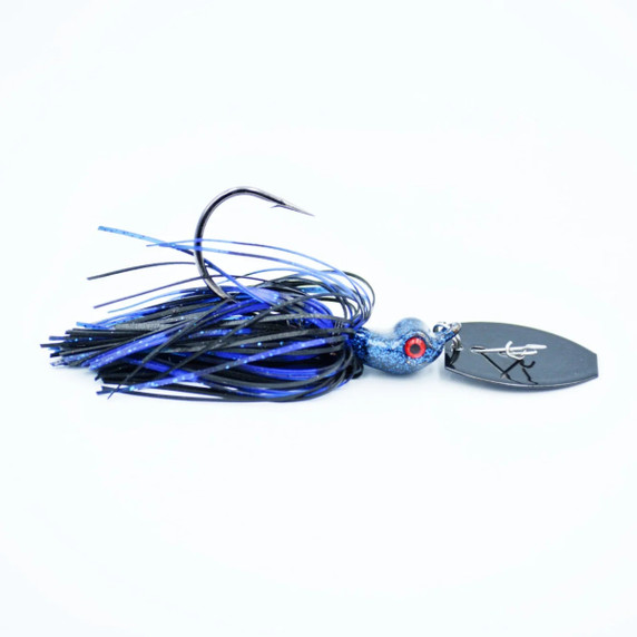 Motion Fishing Seeker Bladed Jig - Black and Blue