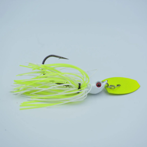 Motion Fishing Seeker Bladed Jig Image in White Chartruese