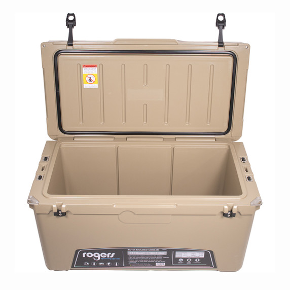Rogers Sporting Goods Workin' Man 2.0 110-Quart Hard-Sided Cooler Front Open Image