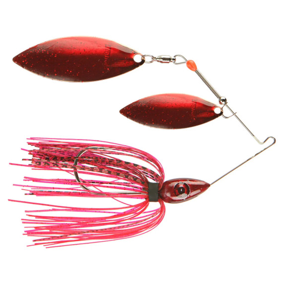 Pulsator Metal Flake Double Willow Spinnerbait - Red Shad