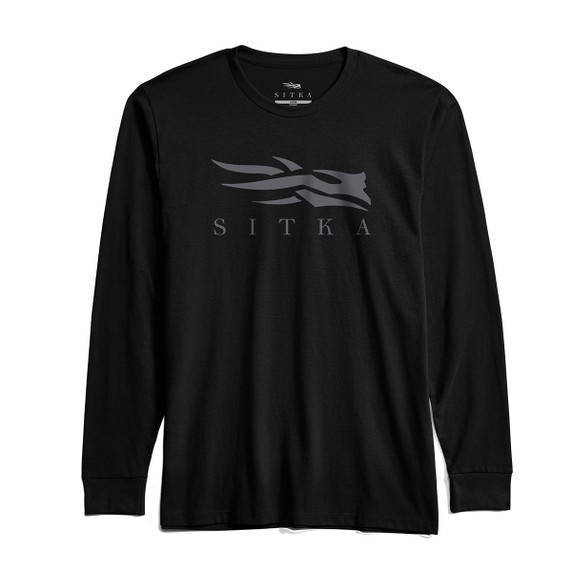 Sitka Icon Long-Sleeve Tee Image in Black-Charcoal