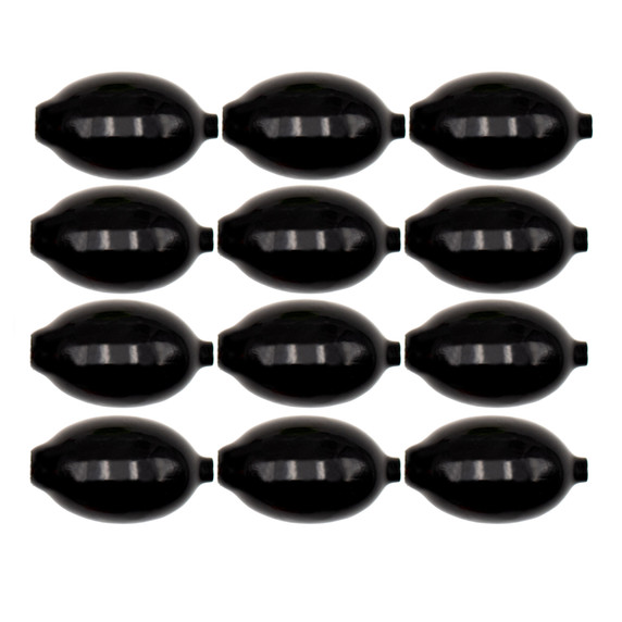 image of Rogers 2 oz. Coated Black Egg Weights 12 Pack.