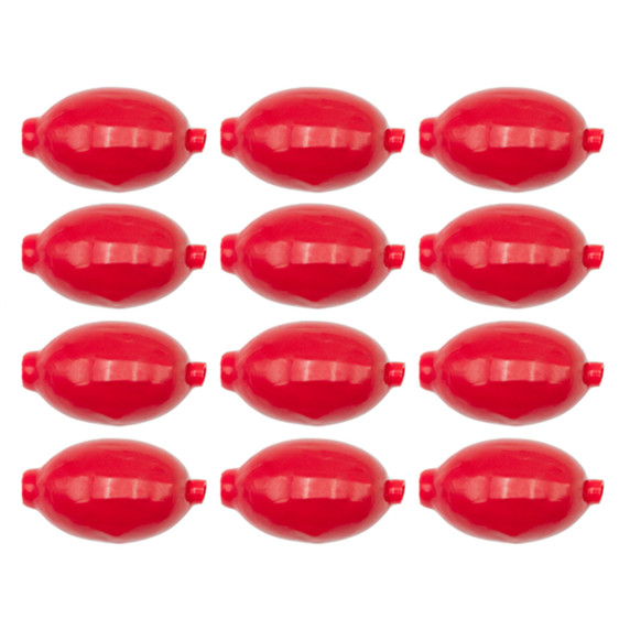 image of Rogers Coated Egg Weights, 6 oz. in Red 12 Pack.