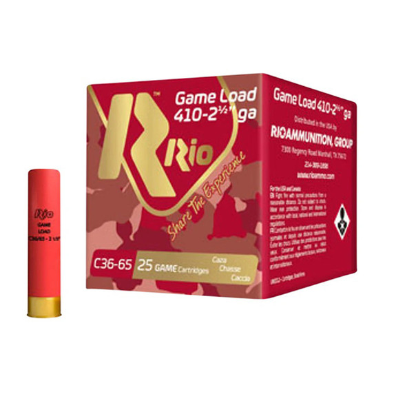 Rio Ammunition .410 2-1/2" 1/2 oz. Game Loads Box Image